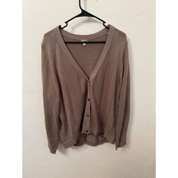 14th and union women's tan cardigan size large - Picture 3 of 5